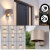 Tamarin LED buitenwandlamp met bewegingsmelder, set van 2, up-down licht