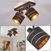 Alsen vintage plafondspot 2 lampen met draaibare en zwenkbare spots, woonkamer