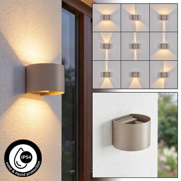 Tamarin LED buitenwandlamp up down, ronde wandlamp voor tuin en terras