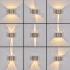 LED Wandlamp voor buiten Tamarin, Up & Down, set van 2, 3000 Kelvin warmwit