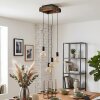 Boho Cluster hanglamp Avestruz, 4 zichtbare E27-fittingen, verstelbaar bij montage