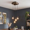 Boho Cluster hanglamp Avestruz, 4 zichtbare E27-fittingen, verstelbaar bij montage