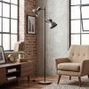 Industriële staande lamp Hora met 2 draaibare zwenkbare spotkoppen, hoogte 162 cm