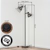 Industriële staande lamp Hora met 2 draaibare zwenkbare spotkoppen, hoogte 162 cm