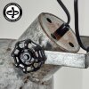 Industriële staande lamp Hora met 2 draaibare zwenkbare spotkoppen, hoogte 162 cm
