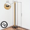 LED staande lamp Inzino met rechthoekig houtlookpaneel, 3000 Kelvin warmwit en 2400 lumen