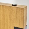 LED staande lamp Inzino met rechthoekig houtlookpaneel, 3000 Kelvin warmwit en 2400 lumen