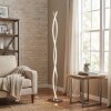 LED staande lamp Velix met gedraaide X-vorm, witte lichtstrips, 3000 Kelvin warmwit