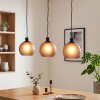 Retro-hanglamp Nolen in clusteropstelling met rookglazen kappen, montageverstelbaar
