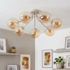7-lichts moderne Cluster-plafondlamp Gastor met amberkleurige glazen bollen, ø 15 cm