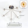 7-lichts moderne Cluster-plafondlamp Gastor met amberkleurige glazen bollen, ø 15 cm