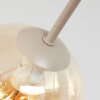 7-lichts moderne Cluster-plafondlamp Gastor met amberkleurige glazen bollen, ø 15 cm
