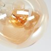7-lichts moderne Cluster-plafondlamp Gastor met amberkleurige glazen bollen, ø 15 cm