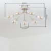 Gastor bolvormige plafondlamp 7-lichts, rond ø 82 cm voor woonkamer en eetkamer