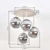 Gastor 4-lichts plafondlamp met bolvormige kappen, Ø 38 cm, E14, modern