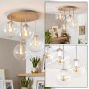 Gastor 4-lichts plafondlamp met bolkappen, rond voor woonkamer en eetkamer