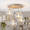 Gastor 4-lichts plafondlamp met bolkappen, rond voor woonkamer en eetkamer