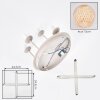 Boho Cluster-plafondlamp Basto met 4 gevlochten bamboeschermen in natuurlijke kleuren