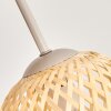 Boho Cluster-plafondlamp Basto met 4 gevlochten bamboeschermen in natuurlijke kleuren