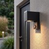 Wandlamp voor buiten Kingstown met kubusvorm voor de entree en bewegingssensor