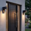 Wandlamp voor buiten Kingstown met hoekige behuizing en bewegingssensor, 2er-set, IP44