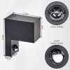 Wandlamp voor buiten Kingstown met hoekige behuizing en bewegingssensor, 2er-set, IP44