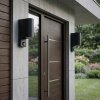Wandlamp voor buiten Kingstown, halfronde vorm, set van 2, bewegingssensor, IP44