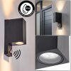 Kingstown hoekige buitenwandlamp met bewegingssensor, 2-lichts up-down licht