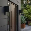 Wandlamp voor buiten Kingstown, set van 2 met hoekige behuizing en bewegingssensor