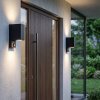 Wandlamp voor buiten Kingstown, set van 2 met hoekige behuizing en bewegingssensor