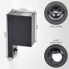 Wandlamp voor buiten Kingstown, set van 2 met hoekige behuizing en bewegingssensor