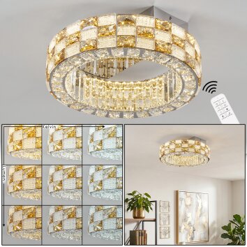 Seloria LED plafondlamp met afstandsbediening, rond Ø 40 cm, mozaïekring