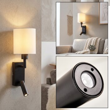 LED Wandlamp Turil met draaibare leesarm voor de leeshoek, 3000 Kelvin warmwit