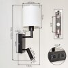 LED-wandleeslamp Turil als 2-delige set met witte kap, draaibare leesarm, 3000 Kelvin warmwit