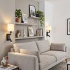 Turil LED wandlamp met leeslamp, 2-delige set voor bank met schakelaar