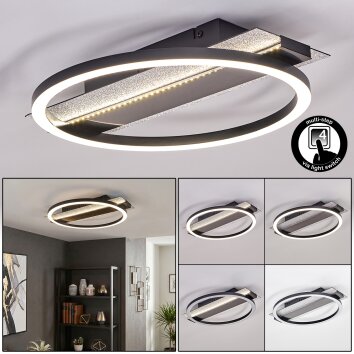 Kordex LED plafondlamp voor woonkamer en eetkamer, modern met ovale ringvorm