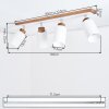Alvorn plafondlamp met draaibare spots, 4-lichts E27, langwerpige rail