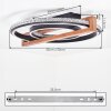 Moderne LED-plafondlamp Selani met houten dwarsbalken voor lage plafonds, 2700-6500 Kelvin