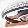 Moderne LED-plafondlamp Selani met houten dwarsbalken voor lage plafonds, 2700-6500 Kelvin