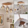 Koyoto 4-lichts plafondlamp met bolkappen, E14, retro boho voor woonkamer
