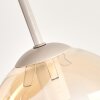 Plafondlamp Gastor met cluster 4 glazen bollen in amber, helder en rookkleurig, ø 15 cm, E14