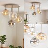 Moderne Cluster-plafondlamp Gastor met 4 glazen bollen in amber, helder en rookkleurig
