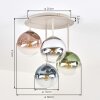 Gastor plafondlamp met bolvormige kappen, 4-lichts rond ø 38 cm, E14