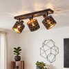 Plafondspot Alsen, draaibare en zwenkbare koppen, gouden kappen met geometrische uitsparingen