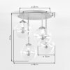 Gastor bolvormige plafondlamp, 4-lichts retro E14, ø 38 cm