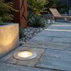 Inbouw armatuur Lemok, vlak en rond met helder glas, IP67 voor terras en balkon