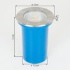 Inbouw armatuur Lemok, vlak en rond met helder glas, IP67 voor terras en balkon