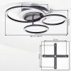 Kordex LED plafondlamp met 3 lichtringen, draaibare moderne plafondverlichting
