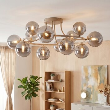 Chehalis 12-lichts plafondlamp bolvormig Ø 76 cm modern retro vintage