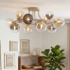 Chehalis ronde plafondlamp met bollen, 12-lichts plafondlamp G9 Ø 76 cm
